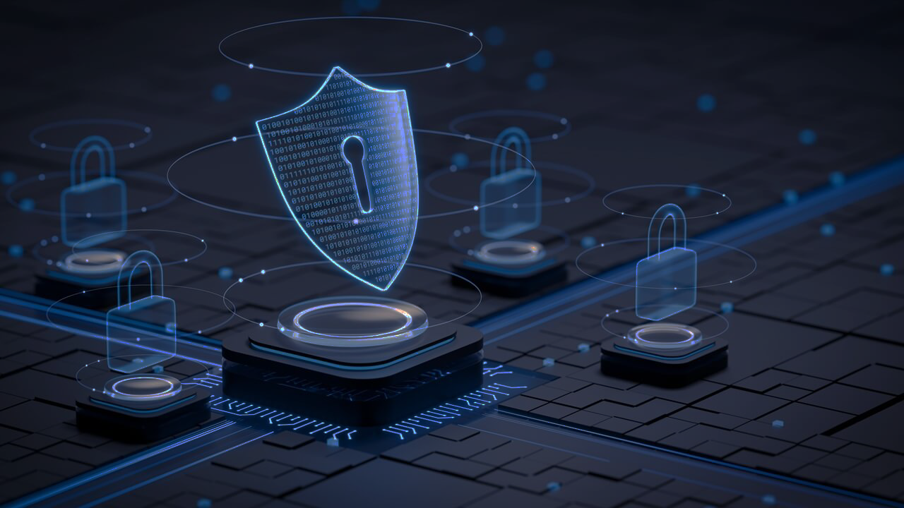 Abstract digital transformation background